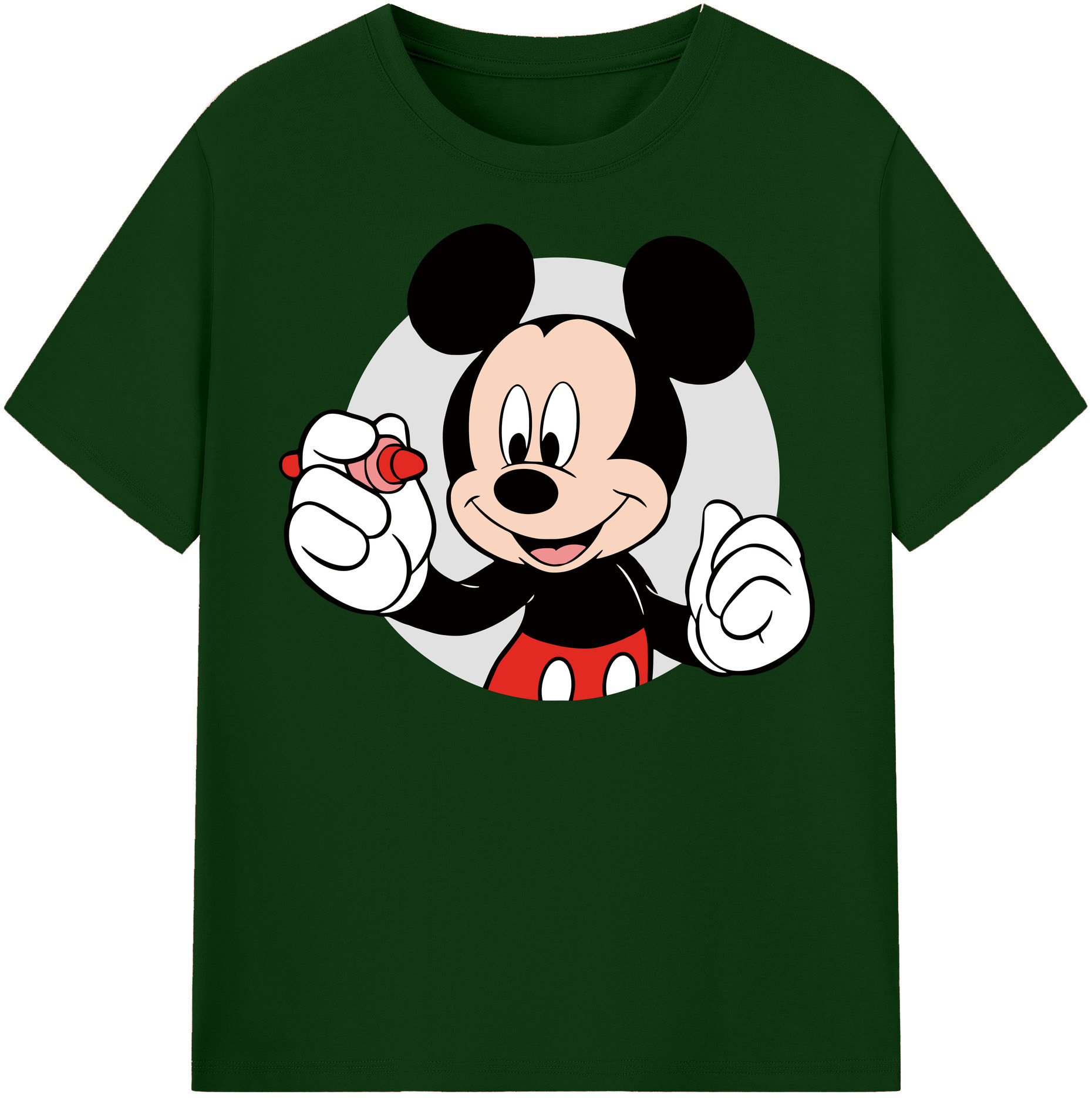 （画像用） ミッキーマウス Mickey Mouse 綿100％半袖Tシャツ（フロントプリント）